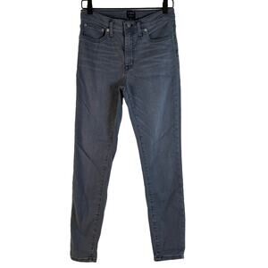 J Crew Factory Womens High Rise Skinny Gray Denim Jeans Stretch AB567 FA19 27